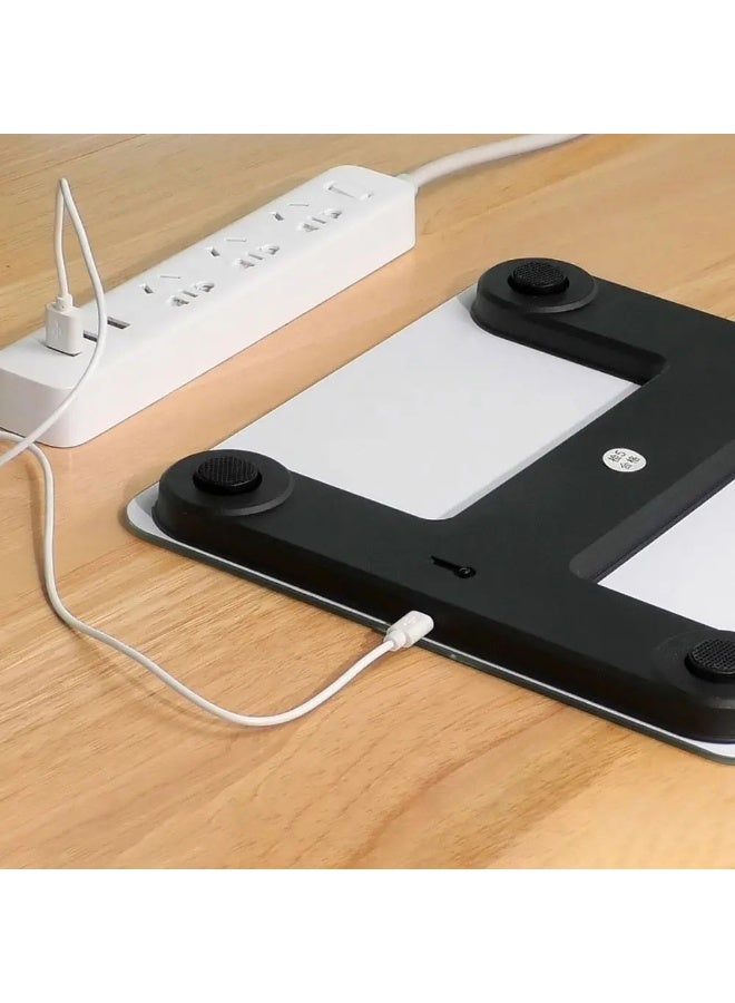 آي سكيل ميزان رقمي للوزن مزود بمستشعر لدرجة الحرارة (فضي) - Image 3